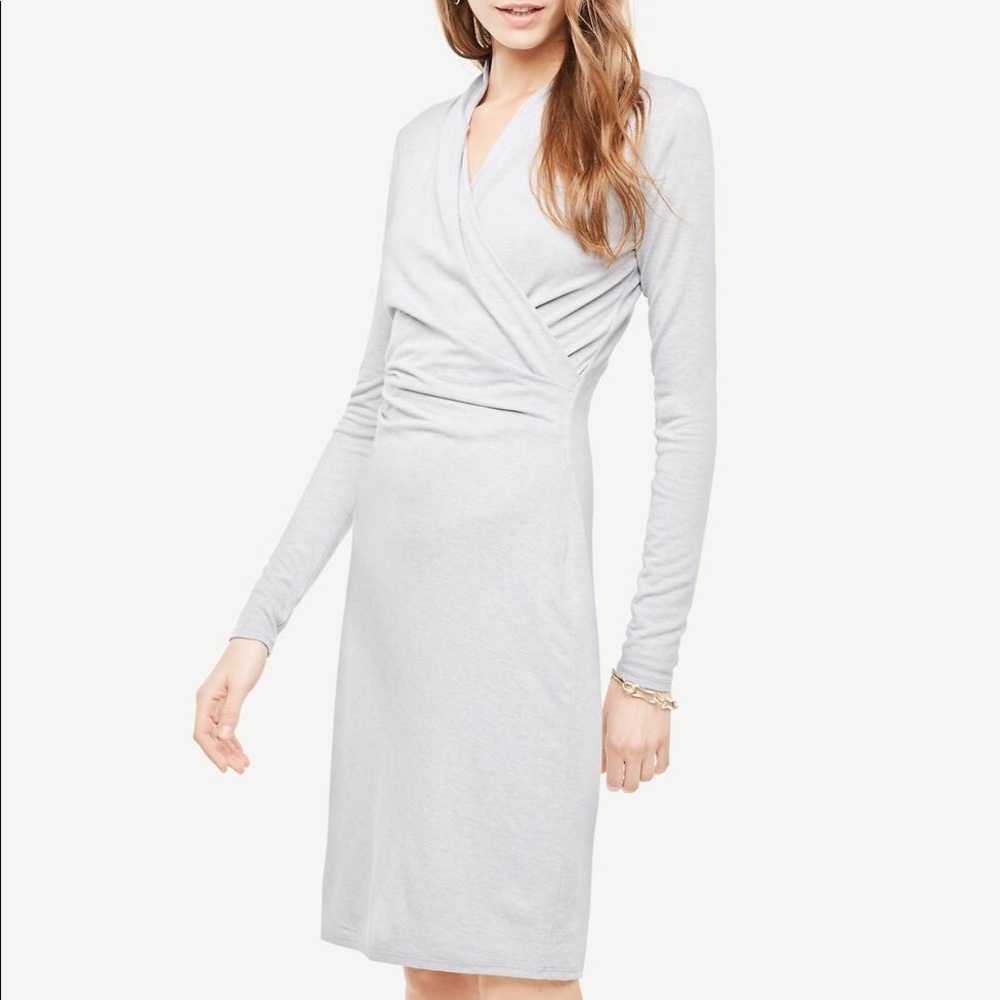 Ann Taylor faux wrap knit dress